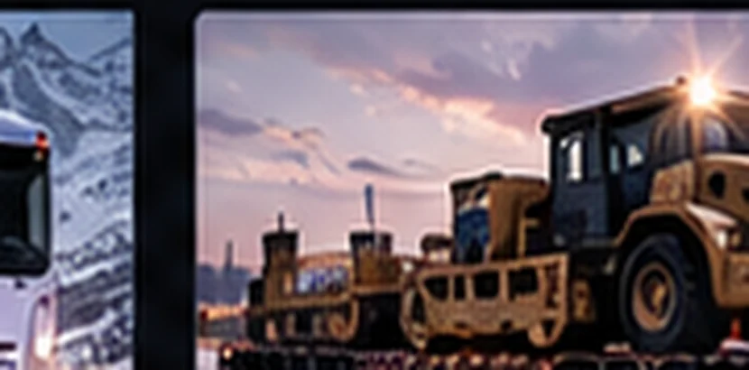 Illustrative trucking and freight equipment image